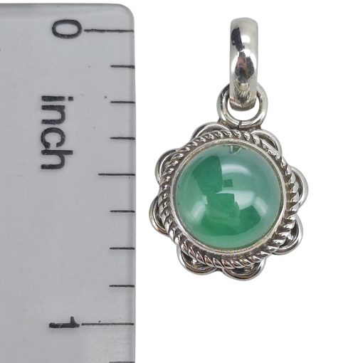 Green Onyx Sterling Silver Pendant