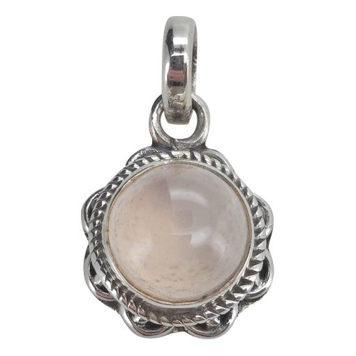 Rose Quartz Sterling Silver Pendant
