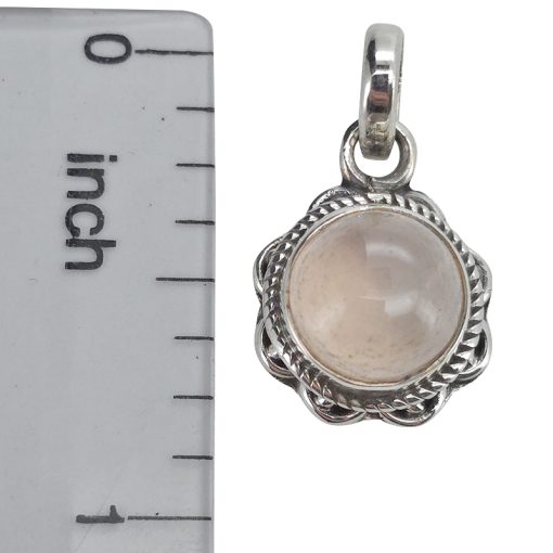 Rose Quartz Sterling Silver Pendant
