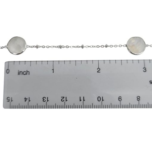 Faceted Moonstone Silver Necklace - Image 3
