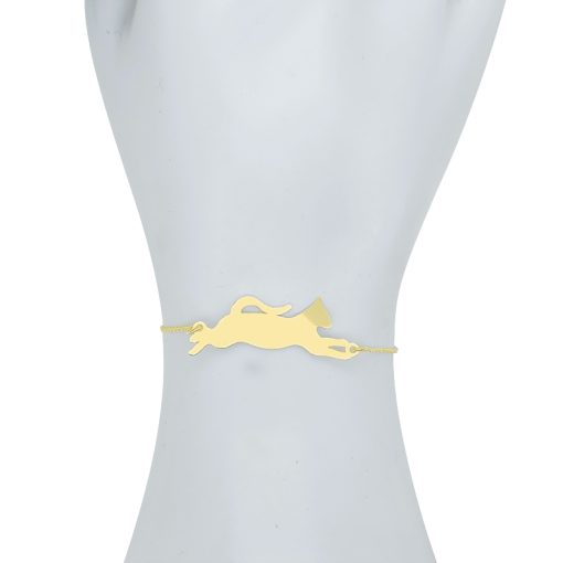 Gold-Plated Silver Cat Chain Bracelet - Image 2