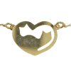Cat in a Heart Gold-Plated Necklace