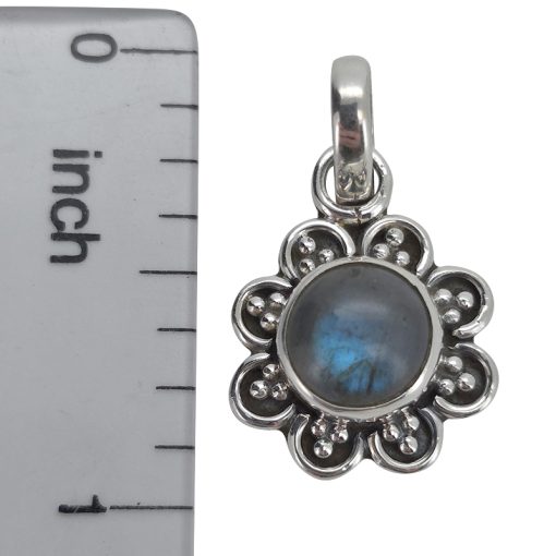 Labradorite Sterling Silver Flower Pendant - Image 3