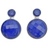 Faceted Lapis Lazuli Stud Earrings