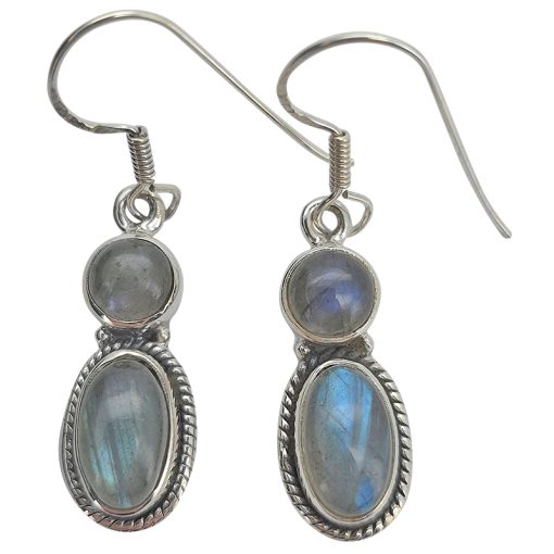 Labradorite Sterling Silver Dangle Earrings
