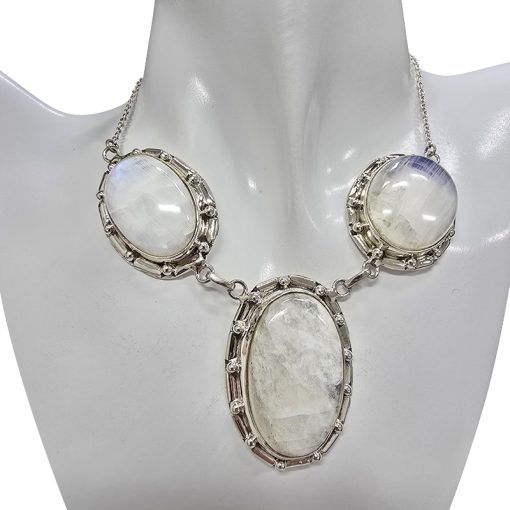 Moonstone Sterling Silver Necklace 18"