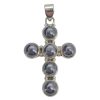 Black Onyx Sterling Silver Cross Pendant