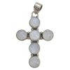 Moonstone Sterling Silver Cross Pendant