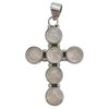 Rose Quartz Sterling Silver Cross Pendant