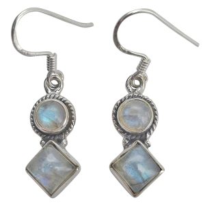 Labradorite 925 Silver Earrings On Hooks
