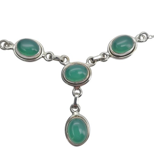 Green Onyx Sterling Silver Necklace