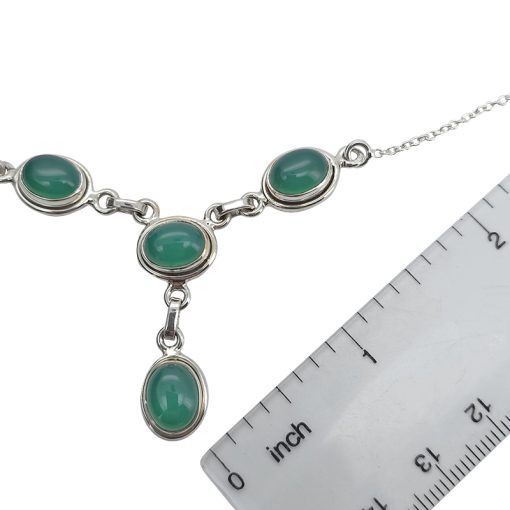 Green Onyx Sterling Silver Necklace - Image 3