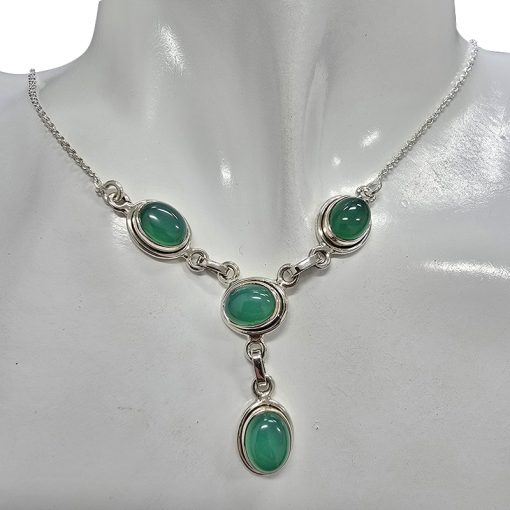 Green Onyx Sterling Silver Necklace - Image 2