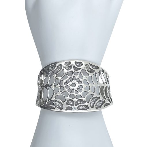 Sterling Silver Spiderweb Cuff Bracelet - Image 2