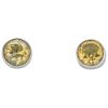 Faceted Citrine Sterling Silver Stud Earrings