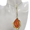 Cognac Amber Gold Plated Silver Handmade Pendant