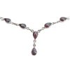 Garnet Sterling Silver 18" Long Necklace