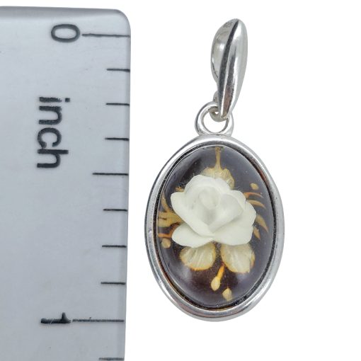 Rose Amber Cameo / Intaglio Pendant - Image 3