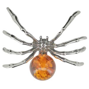 Natural Baltic Amber Spider Pendant