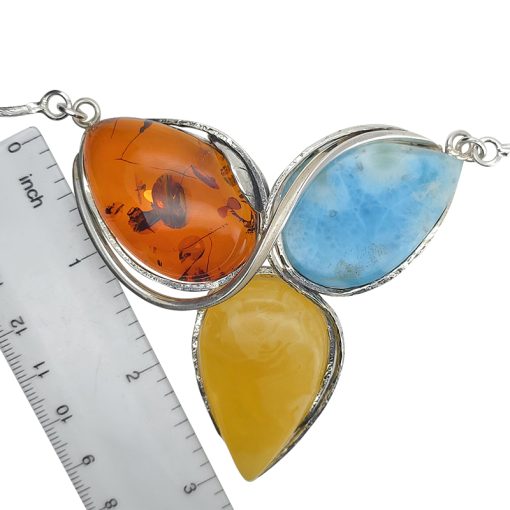 Larimar Baltic Amber Necklace - Image 4