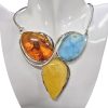 Larimar Baltic Amber Necklace