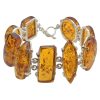 Cognac Amber Handmade Link Bracelet