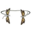 Cameo Amber Sterling Silver Dragonfly Cuff Bracelet