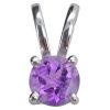 Faceted Amethyst Sterling Silver Pendant