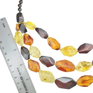 Multi-Color Amber Beaded Necklace 19
