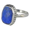 Faceted Lapis Freeform Ring