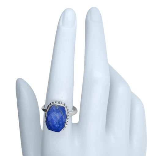 Faceted Lapis Freeform Ring - Image 3
