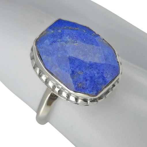 Faceted Lapis Freeform Ring - Image 2