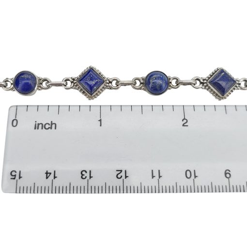 Lapis Sterling Silver Link Bracelet - Image 3