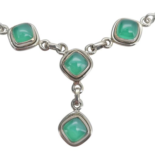Green Onyx Sterling Silver Necklace