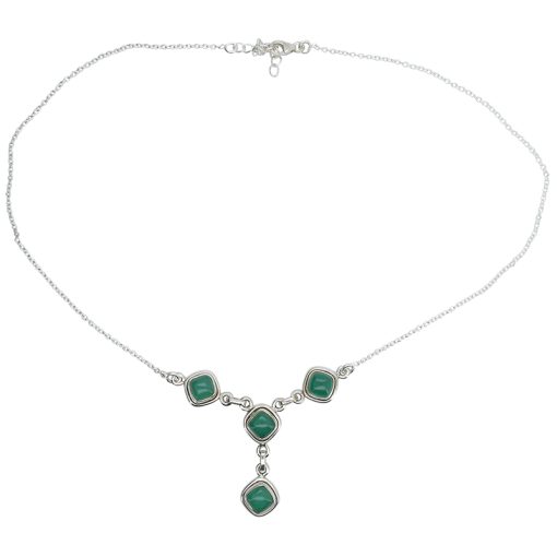 Green Onyx Sterling Silver Necklace - Image 3