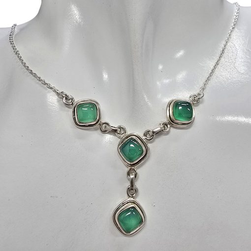 Green Onyx Sterling Silver Necklace - Image 2