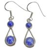 Lapis Sterling Silver Earrings On Hooks