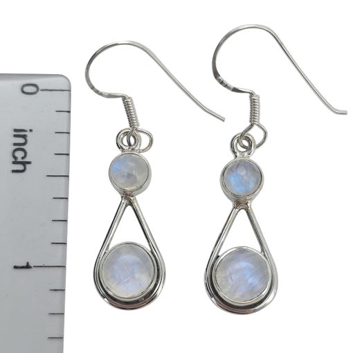 Moonstone Sterling Silver Dangle Earrings - Image 3