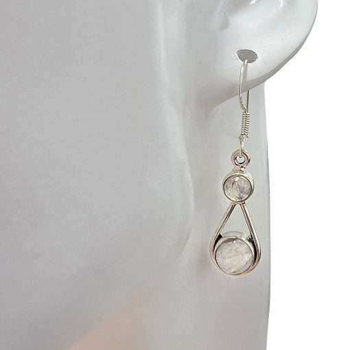 Moonstone Sterling Silver Dangle Earrings - Image 2