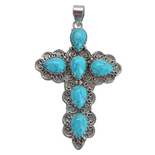 Howlite Sterling Silver Cross