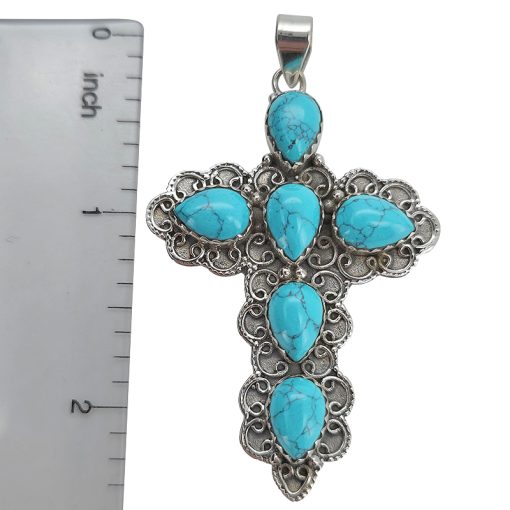 Howlite Sterling Silver Cross