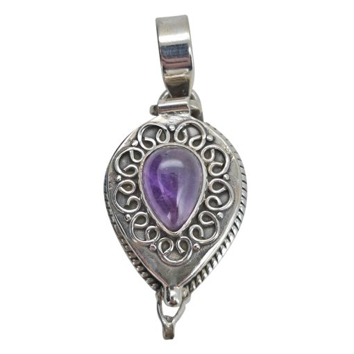 Amethyst Locket / Poison Box Pendant