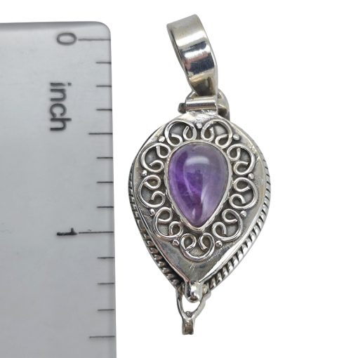 Amethyst Locket / Poison Box Pendant - Image 4