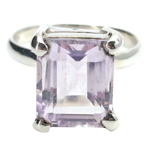 Minimalist Amethyst Sterling Silver Ring - Image 3