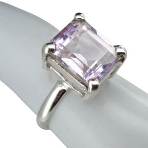 Alternative view of Minimalist Amethyst Sterling Silver Ring