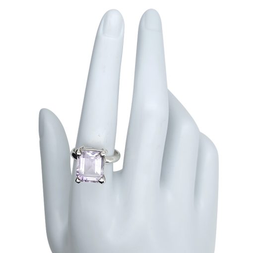 Minimalist Amethyst Sterling Silver Ring - Image 4