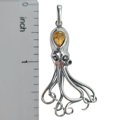 Octopus Cognac Amber Pendant - Image 3