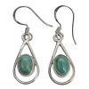 Malachite  Sterling Silver Earrings On Hooks