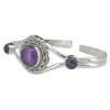 Amethyst Sterling Silver Cuff Bracelet
