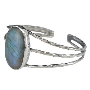 Labradorite Sterling Silver Cuff Bracelet
